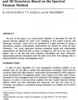 Experimental Validation of Algorithms for Wave Propagation Modeling in 2D and 3D Structures Based on the Spectral Element Method