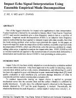 Impact Echo Signal Interpretation Using Ensemble Empirical Mode Decomposition