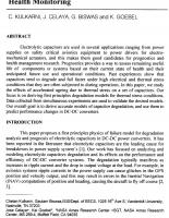 Prognostic Modeling and Experimental Techniques for Electrolytic Capacitor Health Monitoring