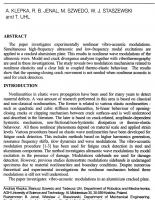 Experimental Analysis of Vibro-Acoustic Modulations in Nonlinear Acoustics Used for Fatigue Crack Detection