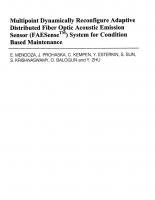 Multipoint Dynamically Reconfigure Adaptive Distributed Fiber Optic Acoustic Emission Sensor (FAESense™) System for Condition Based Maintenance