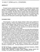 Finite Element Modelling for Fault Detection in Medical Ultrasonic Transducers