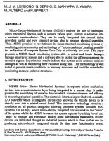 Use of Mems-Based Sensors for Local Damage Detection and Monitoring