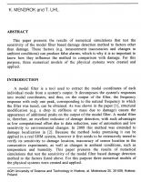 Numerical Tests of a Damage Detection Procedure Based on Modal Filtration