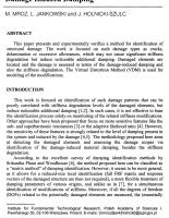 VDM-Based Identification of Localized, Damage Induced Damping