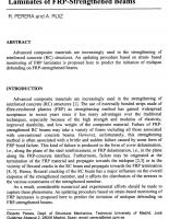 An Updating Procedure for Monitoring Laminates of FRP-Strengthened Beams