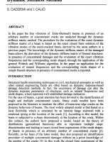 Influence of Concentrated Cracks on Framed Structures by Means of the Dynamic Stiffness Method