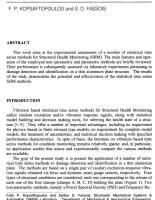 Vibration Based Health Monitoring for a Thin Aluminum Plate: Experimental Assessment of Several Statistical Time Series Methods