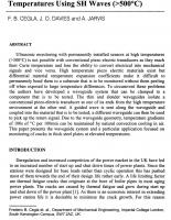 Ultrasonic Crack Monitoring at High Temperatures Using SH Waves (>500°C)