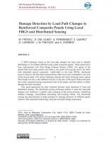 Damage Detection by Load Path Changes in Reinforced Composite Panels Using Local FBGS and Distributed Sensing