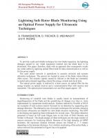 Lightning Safe Rotor Blade Monitoring Using an Optical Power Supply for Ultrasonic Techniques