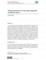 Weight Optimization Using Lightweight Data Acquisition Nodes