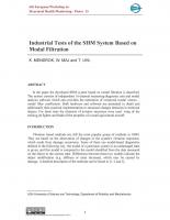 Industrial Tests of the SHM System Based on Modal Filtration