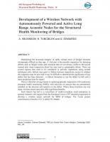 Development of a Wireless Network with Autonomously Powered and Active Long Range Acoustic Nodes for the Structural Health Monitoring of Bridges