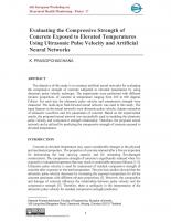 Evaluating the Compressive Strength of Concrete Exposed to Elevated Temperatures Using Ultrasonic Pulse Velocity and Artificial Neural Networks