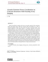 Acoustic Emission Source Localization on Concrete Structures with Focusing Array Imaging