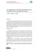 An Algorithm for 3D Vibration Measurement Using One Laser Scanning Vibrometer