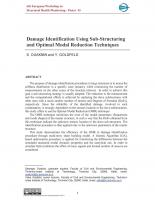 Damage Identification Using Sub-Structuring and Optimal Modal Reduction Techniques