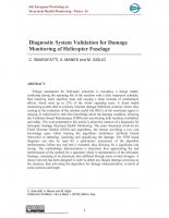 Diagnostic System Validation for Damage Monitoring of Helicopter Fuselage