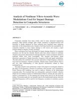 Analysis of Nonlinear Vibro-Acoustic Wave Modulations Used for Impact Damage Detection in Composite Structures