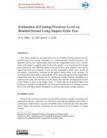 Estimation of Existing Prestress Level on Bonded Strand Using Impact-Echo Test