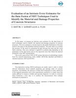 Evaluation of an Intrinsic Error Estimator for the Data Fusion of NDT Techniques Used to Identify the Material and Damage Properties of Concrete Structures