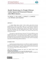 Health Monitoring of a Weight Efficient Lattice Spacecraft Structural Element with FBGS Sensors