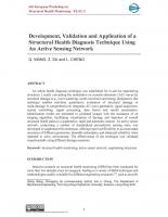 Development, Validation and Application of a Structural Health Diagnosis Technique Using An Active Sensing Network