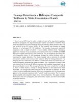 Damage Detection in a Helicopter Composite Tailboom by Mode Conversion of Lamb Waves