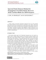 Spectral Finite Element Method for Propagation of Guided Elastic Waves in Wind Turbine Blades for SHM Purposes