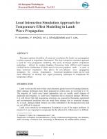 Local Interaction Simulation Approach for Temperature Effect Modelling in Lamb Wave Propagation