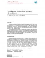 Modeling and Monitoring of Damage in Grouted Joints