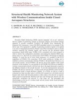 Structural Health Monitoring Network System with Wireless Communications Inside Closed Aerospace Structures