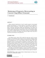 Monitoring of Progressive Microcracking in Concrete Using Diffuse Ultrasound