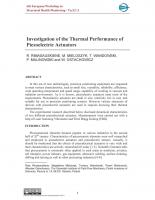 Investigation of the Thermal Performance of Piezoelectric Actuators