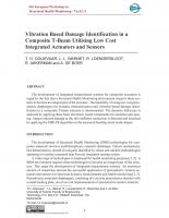 Vibration Based Damage Identification in a Composite T-Beam Utilising Low Cost Integrated Actuators and Sensors