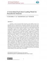 A Generalized Equivalent Loading Model for Piezoelectric Elements