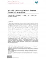 Nonlinear Ultrasound to Monitor Radiation Damage in Structural Steel