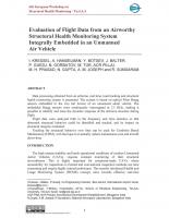 Evaluation of Flight Data from an Airworthy Structural Health Monitoring System Integrally Embedded in an Unmanned Air Vehicle