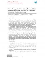 Wave Propagation Correlations between Finite Element Simulations and Tests for Enhanced Structural Health Monitoring