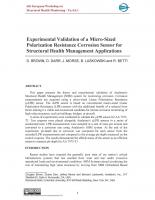 Experimental Validation of a Micro-Sized Polarization Resistance Corrosion Sensor for Structural Health Management Applications