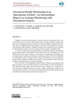 Structural Health Monitoring in an Operational Airliner: An Intermediate Report on Leakage Monitoring with Percolation Sensors