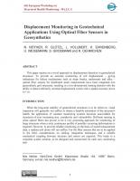 Displacement Monitoring in Geotechnical Applications Using Optical Fiber Sensors in Geosynthetics