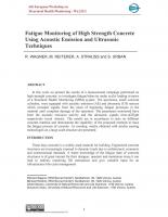 Fatigue Monitoring of High Strength Concrete Using Acoustic Emission and Ultrasonic Techniques