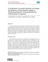 Contribution of Acoustic Emission to Evaluate the Influence of Hygrothermal Aging on Mechanical Behavior of Hemp Reinforced Polypropylene Composites