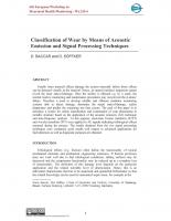 Classification of Wear by Means of Acoustic Emission and Signal Processing Techniques