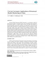 Current Aerospace Applications of Structural Health Monitoring in China