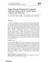 Impact Damage Detection for Composite Material Typical of Wind Turbine Blades Using Novelty Detection