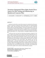 Structure-Integrated Fibre-Optic Strain Wave Sensor for Pile Testing and Monitoring of Reinforced Concrete Piles