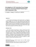 Investigation of AE Generation from Fatigue Cracks for Structural Health Monitoring in 2014 Aluminium Alloy